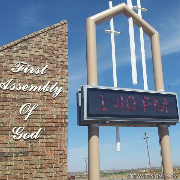 Church Sign for First Assembly of God