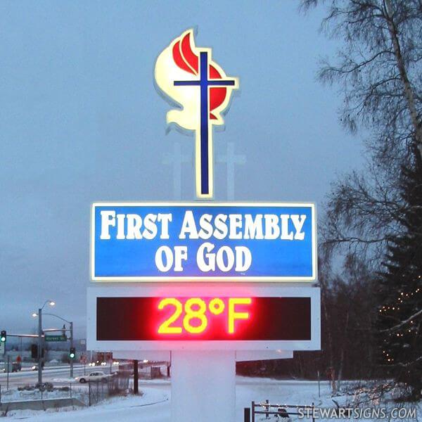 Church Sign for First Assembly of God