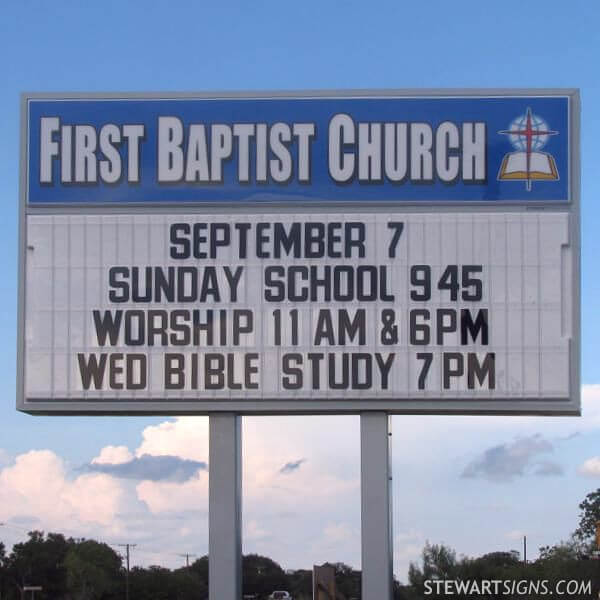 Church Sign for First Baptist Church - Van Vleck - Van Vleck, TX