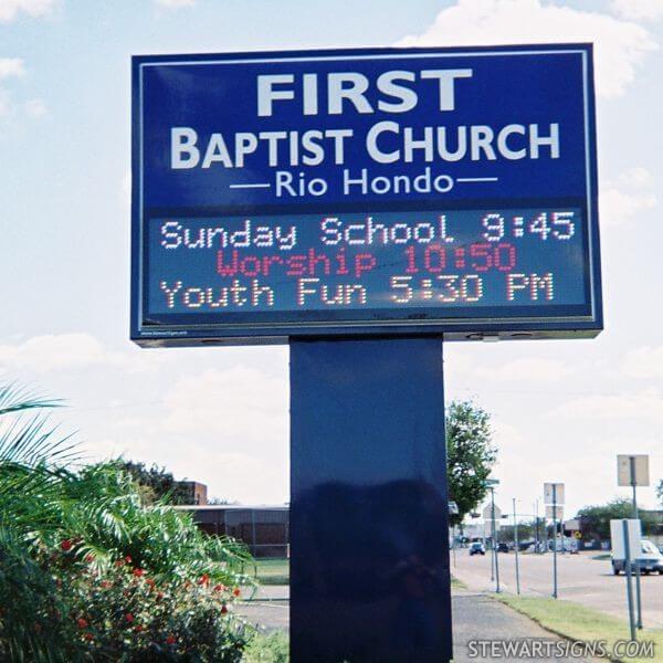 Church Sign for First Baptist Church