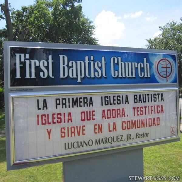 Church Sign for First Baptist Church