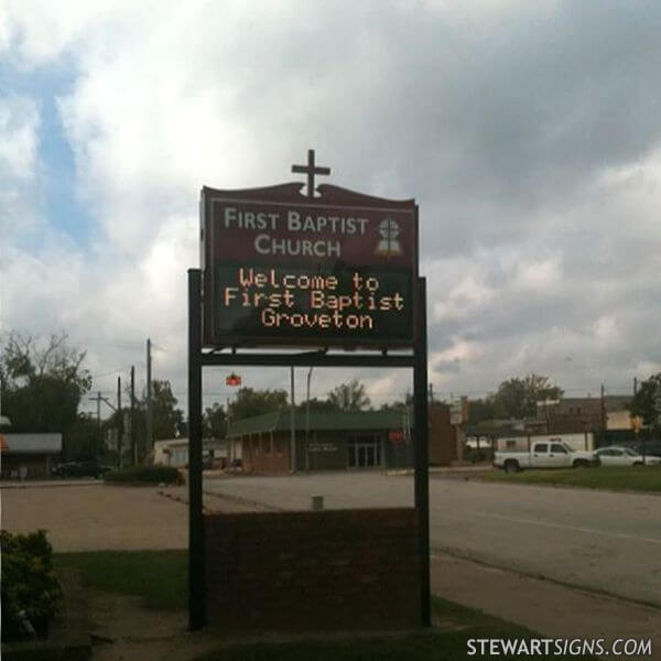 Church Sign for First Baptist Church Groveton