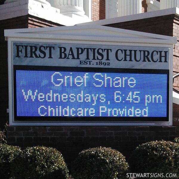 Church Sign for First Baptist Church