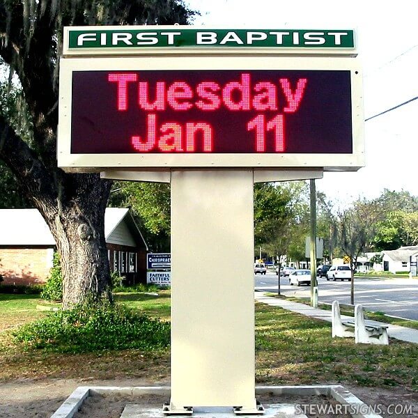 Church Sign for First Baptist Church