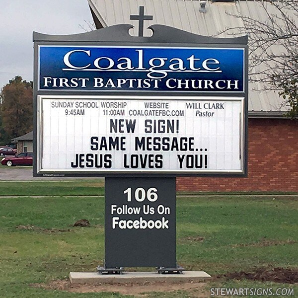 Church Sign for First Baptist Church