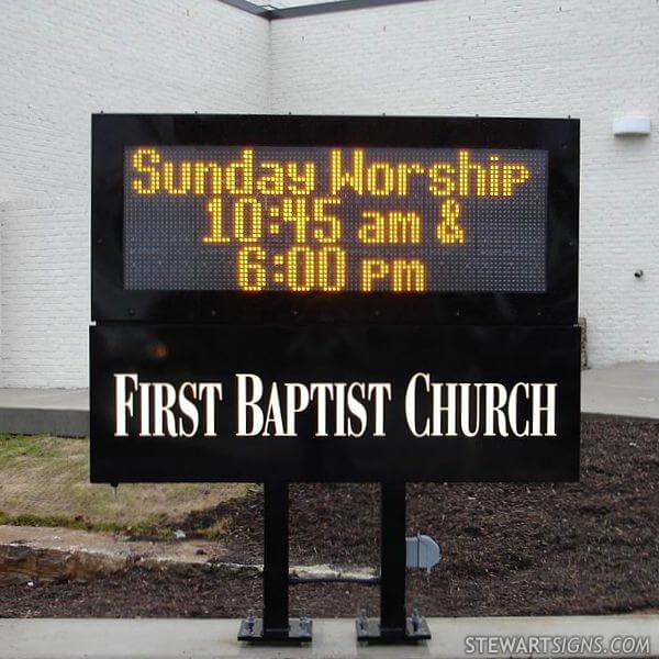 Church Sign for First Baptist Church