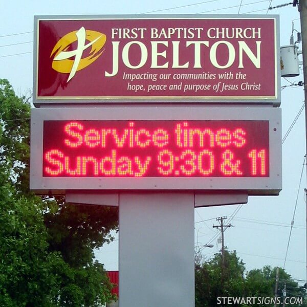 Church Sign for Joelton First Baptist Church