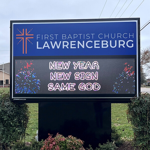 Church Sign for First Baptist Church