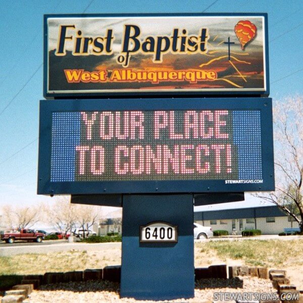 Church Sign for First Baptist of West Albuquerque