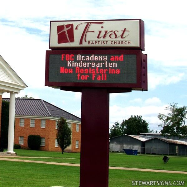 Church Sign for First Baptist Church