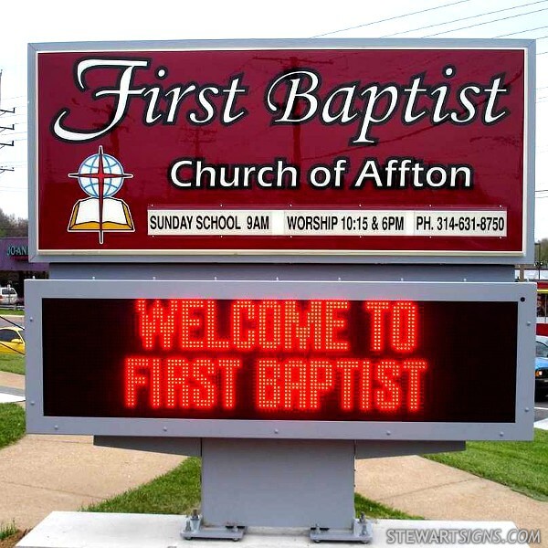 Church Sign for First Baptist Church of Affton