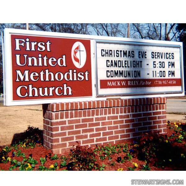 Church Sign for First United Methodist Church