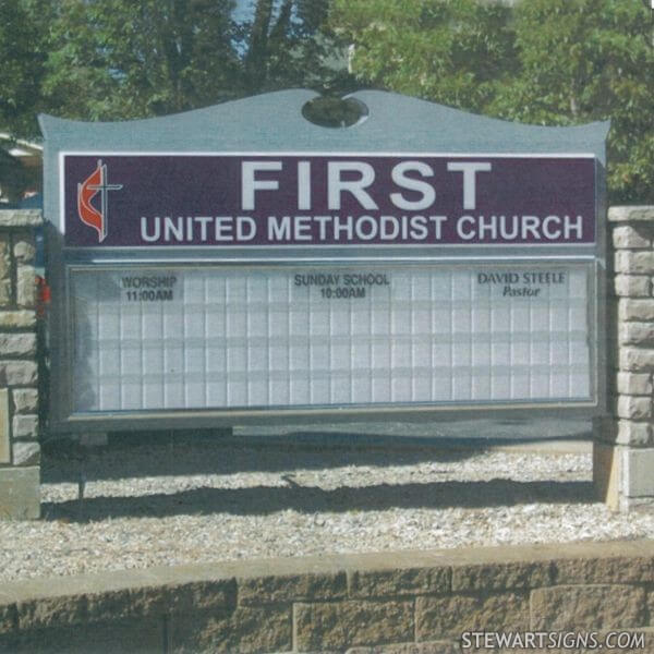 Church Sign for First United Methodist Church