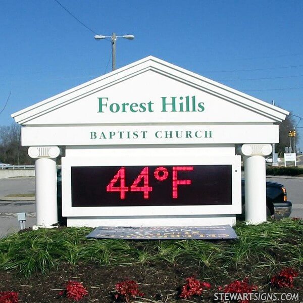 Church Sign for Forest Hills Baptist Church