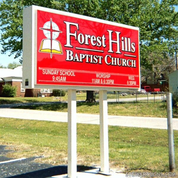 Church Sign for Forest Hills Baptist Church