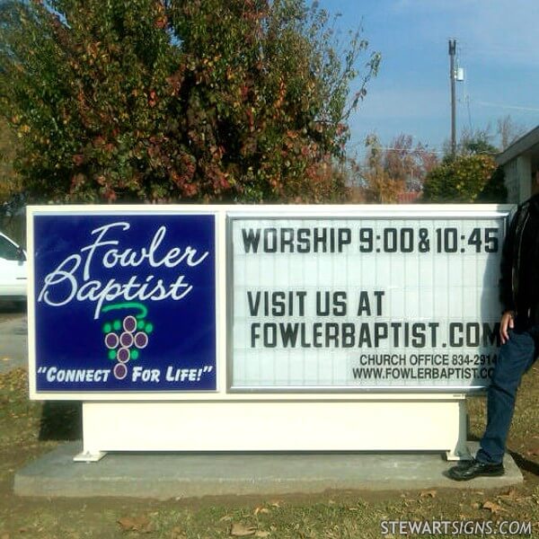 Church Sign for Fowler Baptist Church