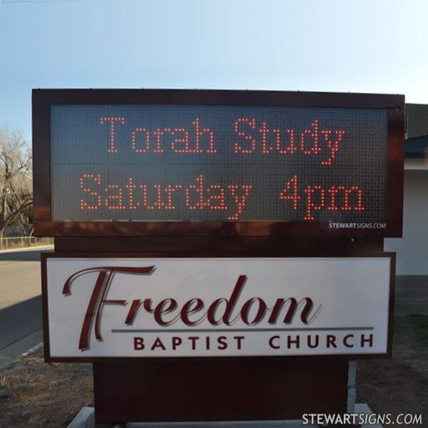 Church Sign for Freedom Baptist Church