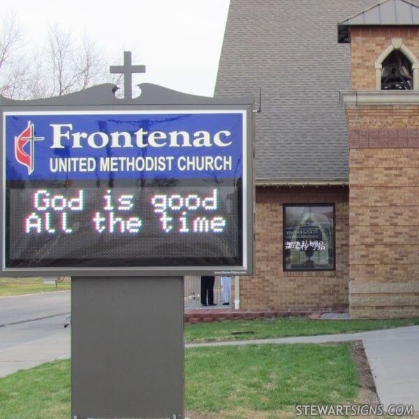 Church Sign for Frontenac United Methodist Church