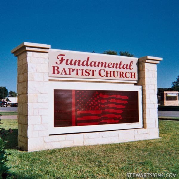 Church Sign for Fundamental Baptist Church