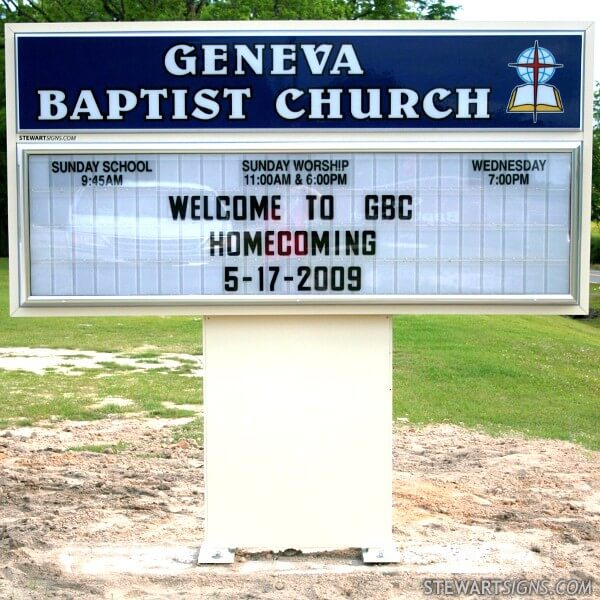 Church Sign for Geneva Baptist Church