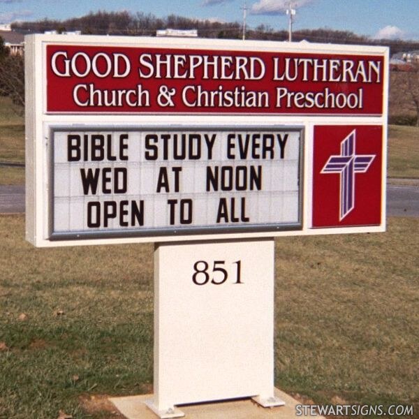 Church Sign for Good Shepherd Evangelical Lutheran Church