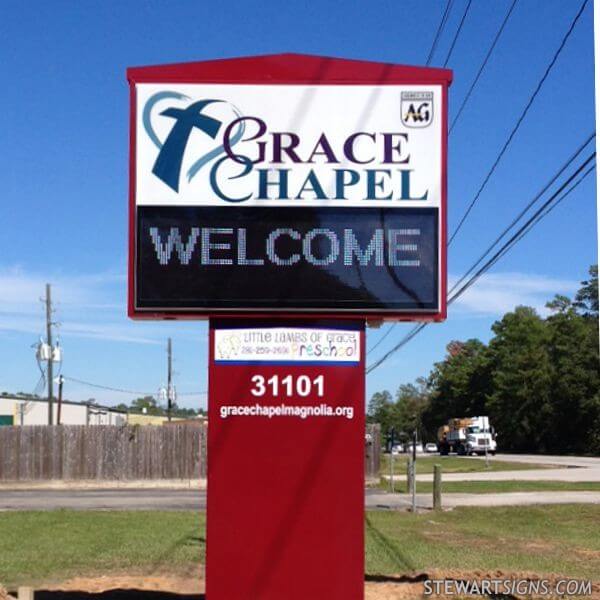 Church Sign for Grace Chapel Assembly of God