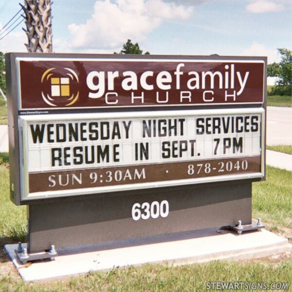 Church Sign for Grace Family Church