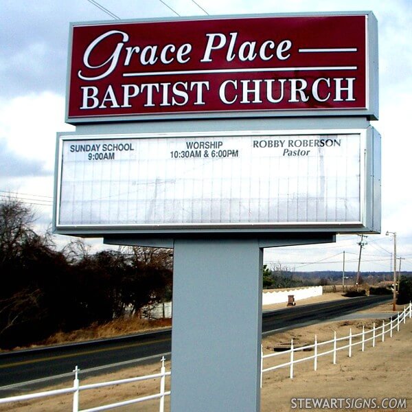 Church Sign for Grace Place Baptist Church