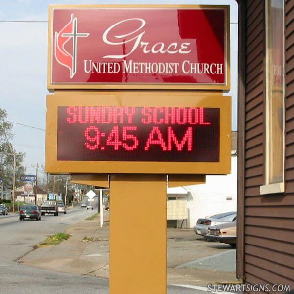 Church Sign for Grace United Methodist Church