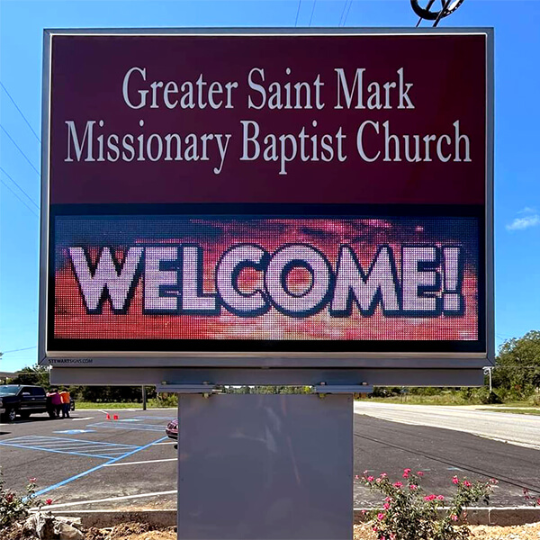 Church Sign for Greater St. Mark Missionary Baptist Church