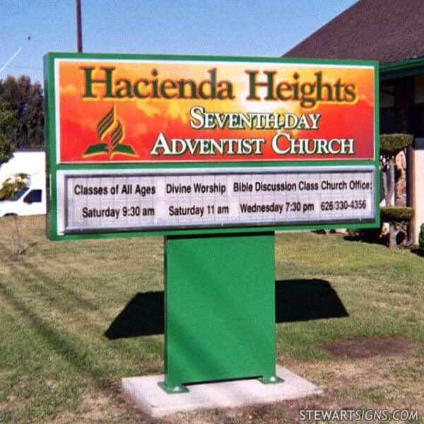 Church Sign for Hacienda Heights Seventh-day Adventist Church