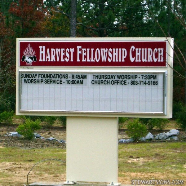 Church Sign for Harvest Fellowship Church