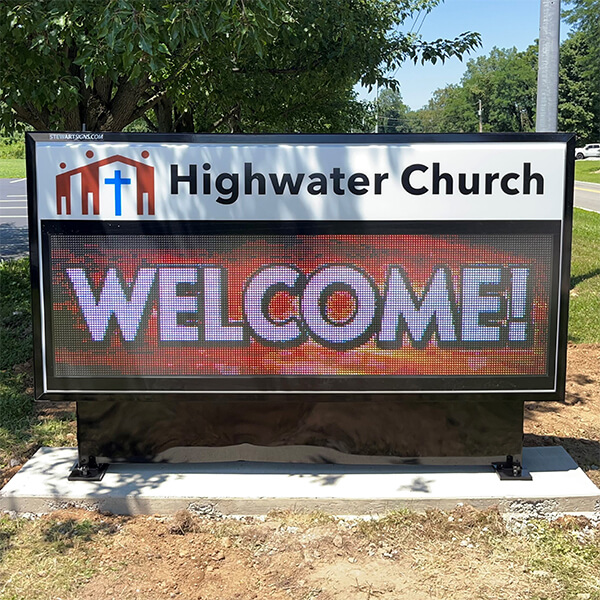 Church Sign for Highwater United Church of Christ