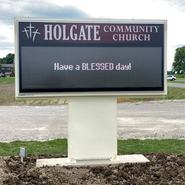 Church Sign for Holgate Community Church