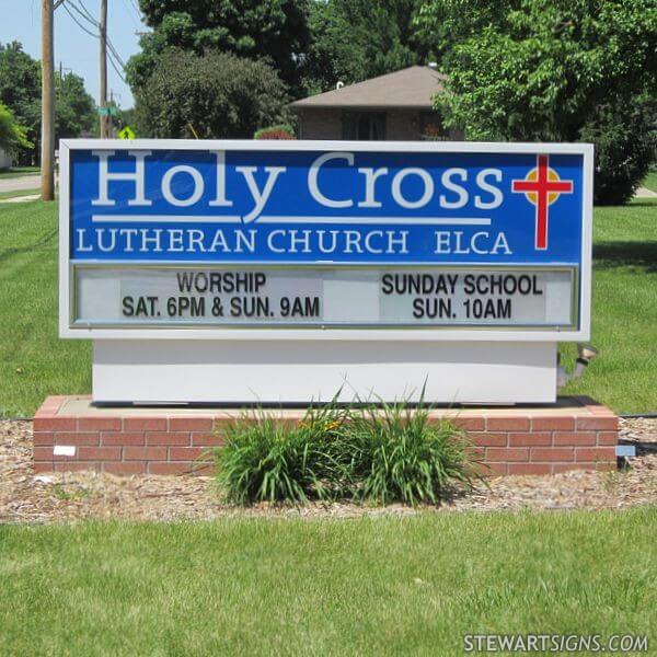 Church Sign for Holy Cross Lutheran Church