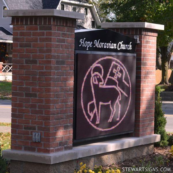 Church Sign for Hope Moravian Church