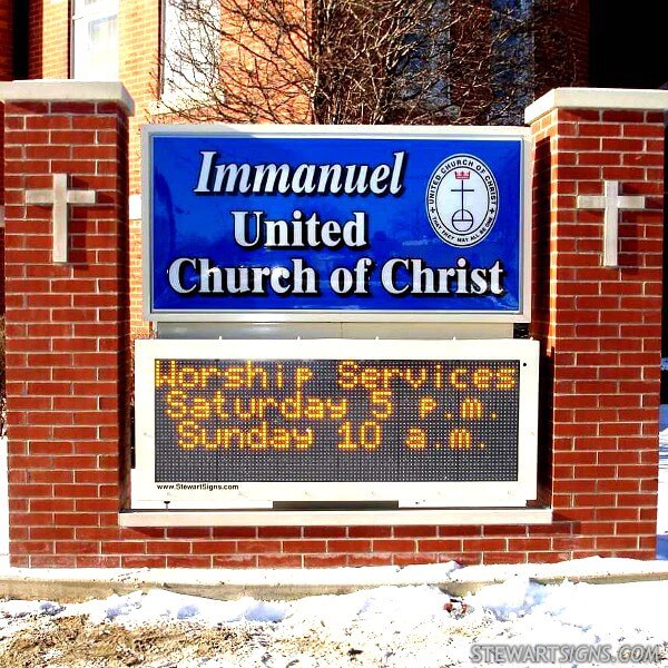 Church Sign for Immanuel United Church of Christ