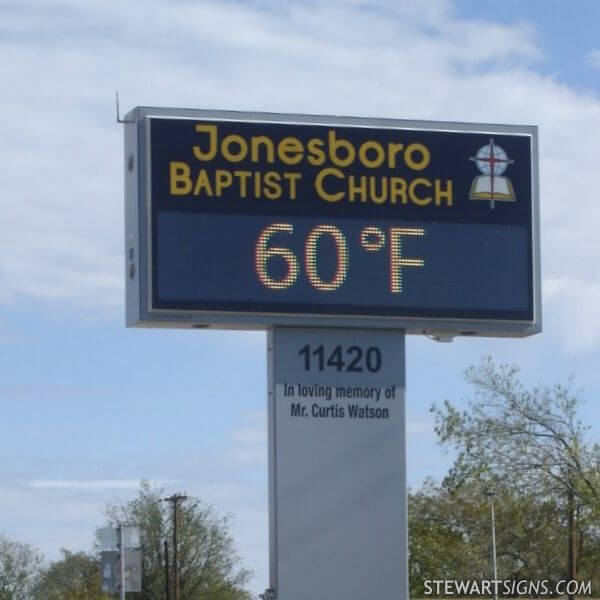 Church Sign for Jonesboro Baptist Church