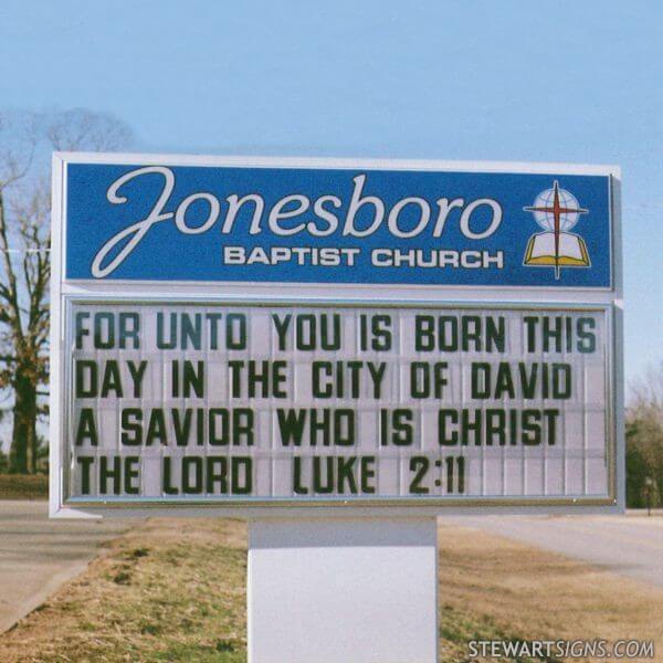 Church Sign for Jonesboro Baptist Church