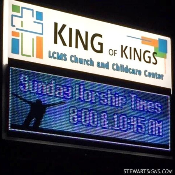 Church Sign for King of Kings Lutheran Church