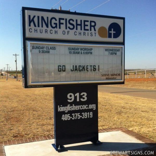 Church Sign for Kingfisher Church of Christ