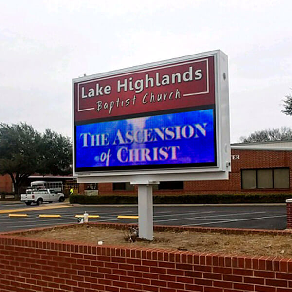 Church Sign for Lake Highlands Baptist Church - Dallas, TX