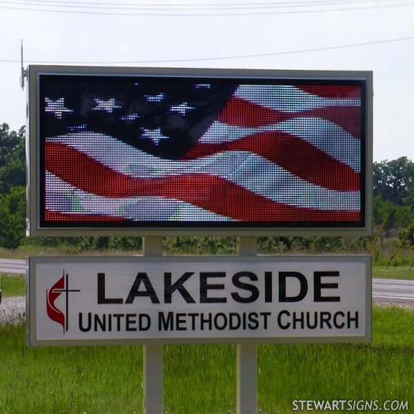 Church Sign for Lakeside United Methodist Church