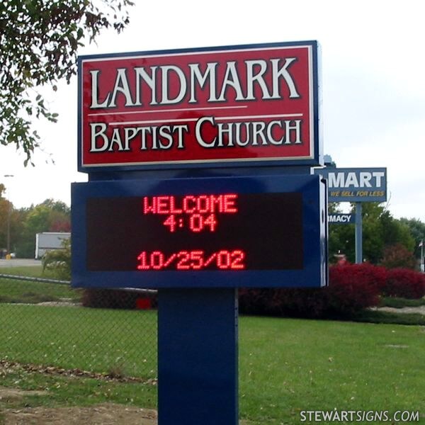 Church Sign for Landmark Baptist Church