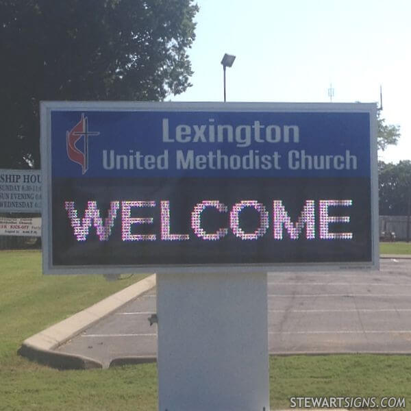 Church Sign for Lexington United Methodist Church - Lexington, AL