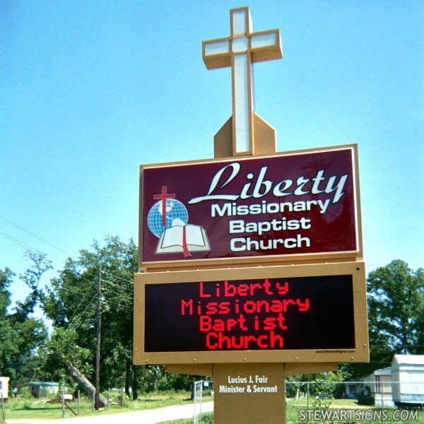 Church Sign for Liberty Missionary Baptist Church