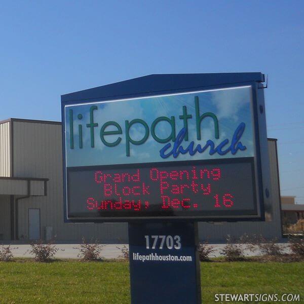 Church Sign for Lifepath Church