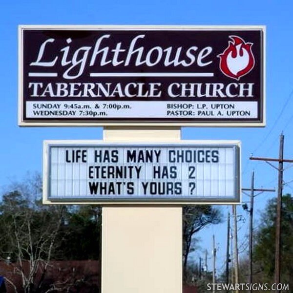 Church Sign for Lighthouse Tabernacle Church