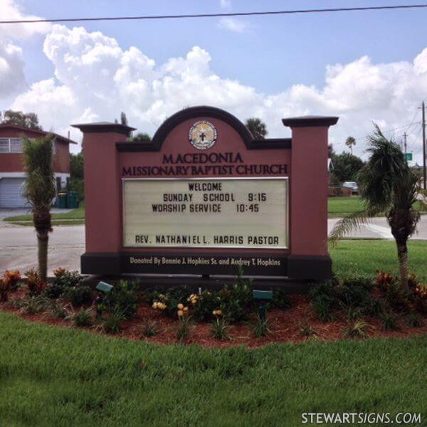 Church Sign for Macedonia Baptist Church