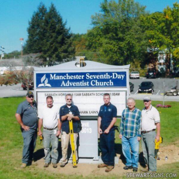 Church Sign for Manchester Seventh-day Adventist Church